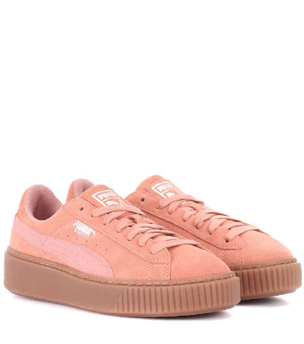 puma platform sneakers pink