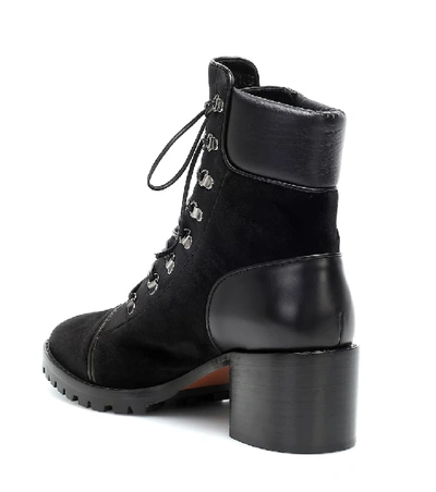 Shop Alaïa Velvet Ankle Boots In Black