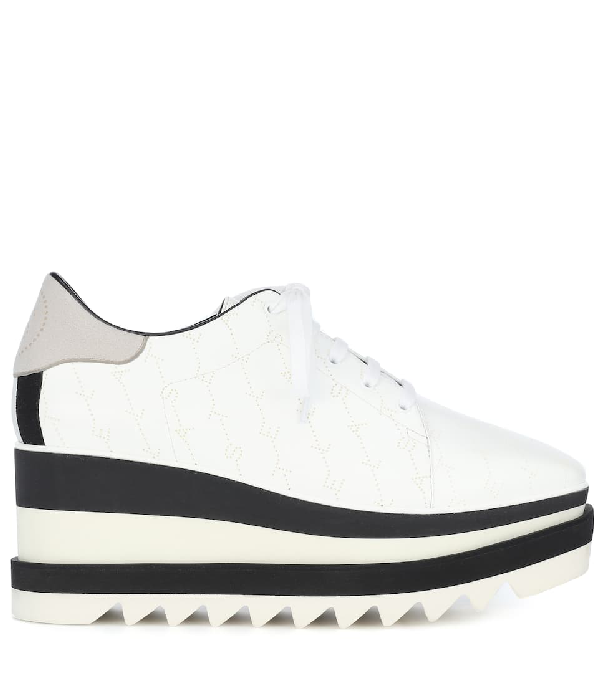 white flatform brogues