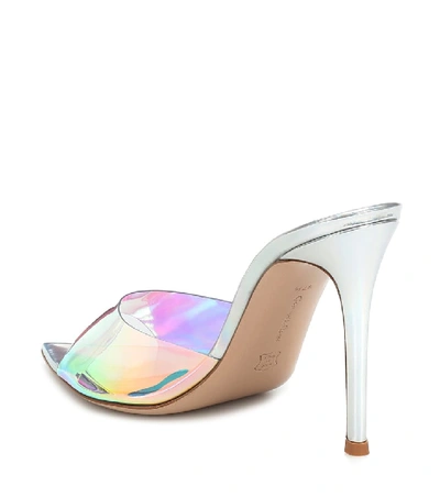 Shop Gianvito Rossi Elle Pvc Sandals In Silver