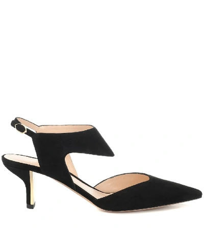 Shop Nicholas Kirkwood Leeloo Suede Slingback Pumps In Black