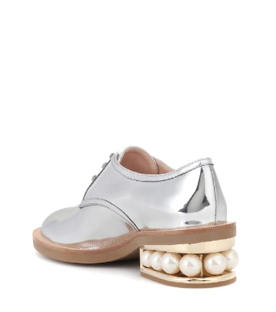 Shop Nicholas Kirkwood Casati Pearl Leather Derby Shoes In Silver