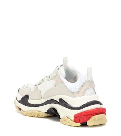 Shop Balenciaga Triple S Sneakers In White