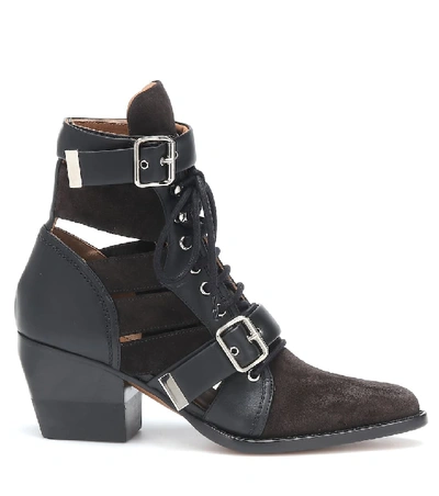 Shop Chloé Rylee Suede Ankle Boots In Brown