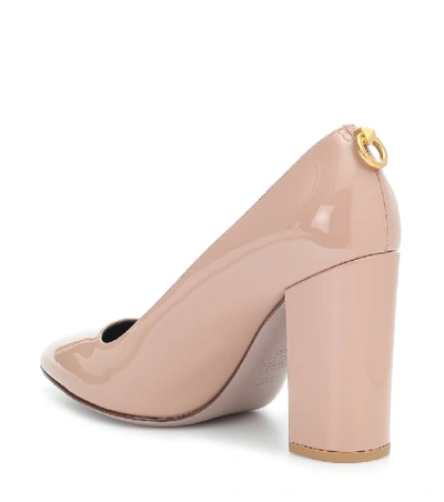 Shop Valentino Ringstud Patent Leather Pumps In Pink