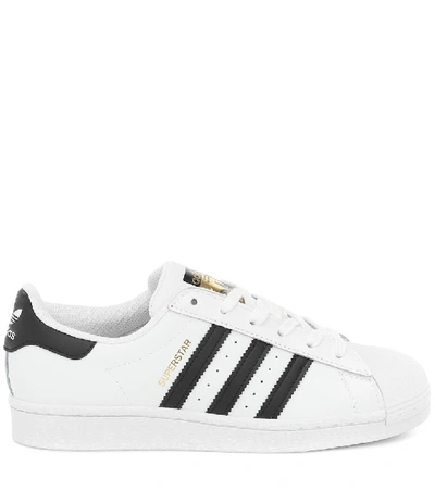 Shop Adidas Originals Superstar Leather Sneakers In White