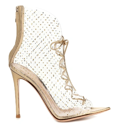 Shop Gianvito Rossi Elly 105 Pvc Ankle Boots In Gold