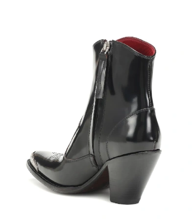 Shop Golden Goose Nora Leather Cowboy Boots In Black