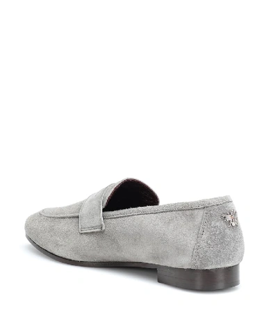 Shop Bougeotte Flaneur Suede Loafers In Grey