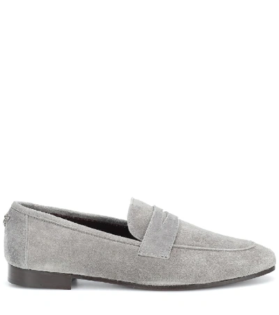 Shop Bougeotte Flaneur Suede Loafers In Grey