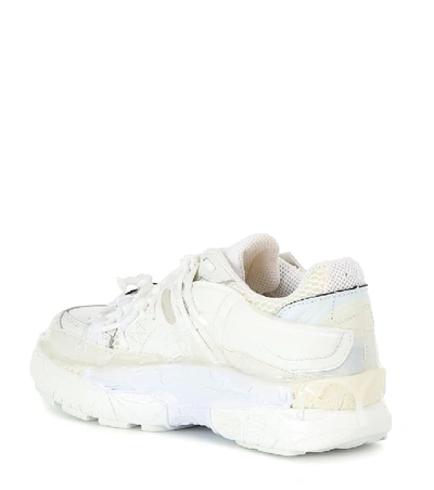 Shop Maison Margiela Fusion Leather Sneakers In White