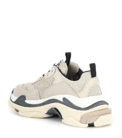 Shop Balenciaga Triple S Sneakers In Beige