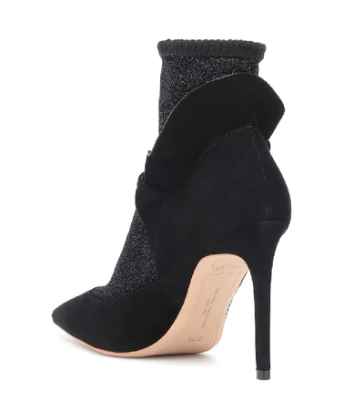 Shop Sophia Webster Lucia Suede Ankle Boots In Black