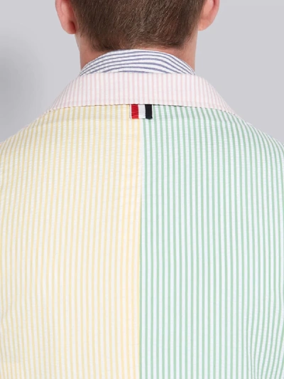 Shop Thom Browne Fun-mix Seersucker Stripe Sack Sport Coat In Blue