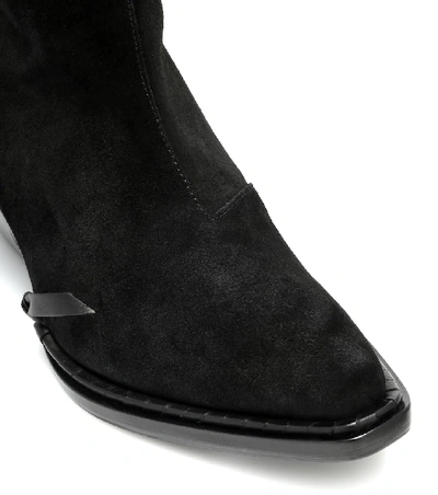 Shop Acne Studios Suede Ankle Boots In Black