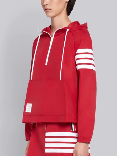 Shop Thom Browne Red Flyweight Tech Swing Anorak