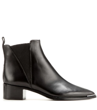 Shop Acne Studios Jensen Leather Ankle Boots In Black