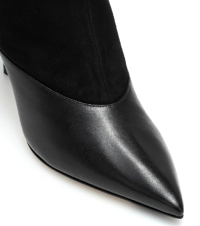 Shop Jimmy Choo Brelan 85 Suede Knee-high Boots In Black