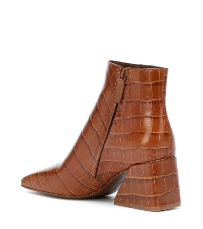 Shop Mercedes Castillo Jimme Leather Ankle Boots In Brown