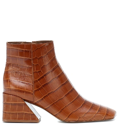 Shop Mercedes Castillo Jimme Leather Ankle Boots In Brown
