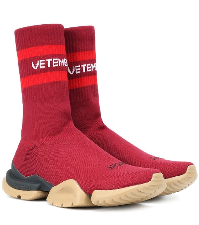 Shop Vetements X Reebok Classic Sock Sneakers In Red