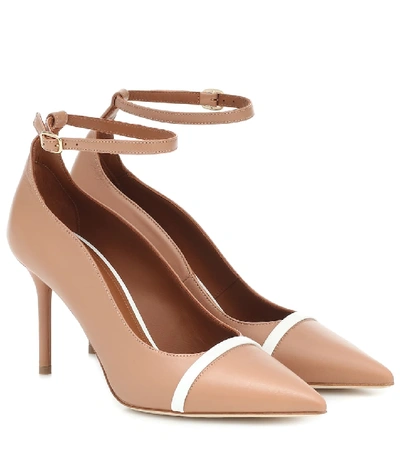 Shop Malone Souliers Molly 85 Leather Pumps In Beige
