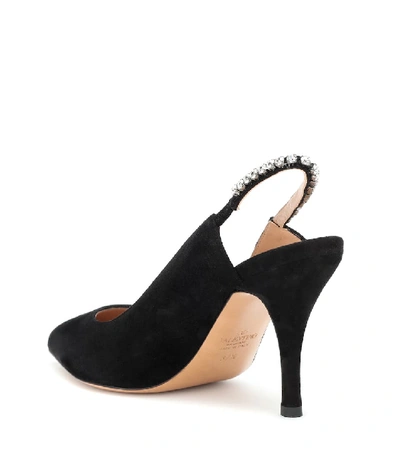 Shop Valentino Ringtoes Suede Pumps In Black