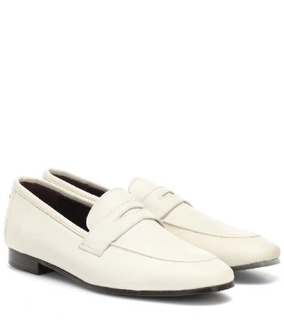 Shop Bougeotte Leather Loafers In White