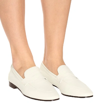 Shop Bougeotte Leather Loafers In White