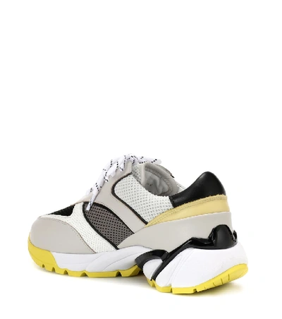 Shop Axel Arigato Tech Runner Leather Sneakers In Grey
