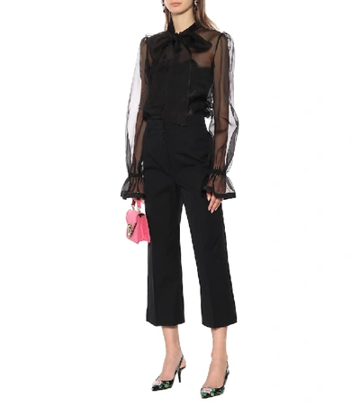 Shop Dolce & Gabbana Lori Leather Slingback Pumps In Black