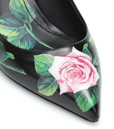 Shop Dolce & Gabbana Lori Leather Slingback Pumps In Black