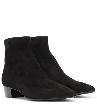 Shop The Row Ambra Suede Ankle Boots In Black