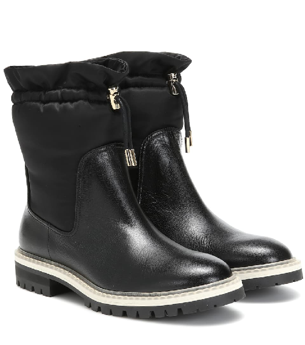 flat leather ankle boots