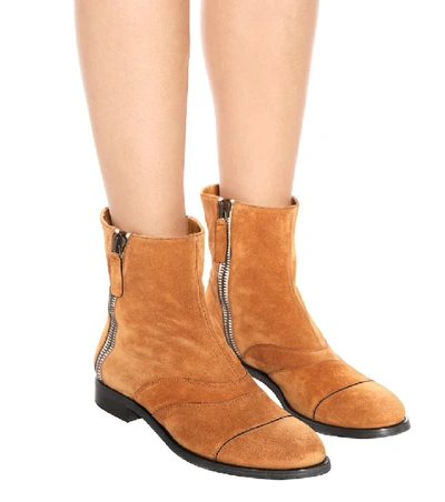 Shop Chloé Lexie Suede Ankle Boots In Brown