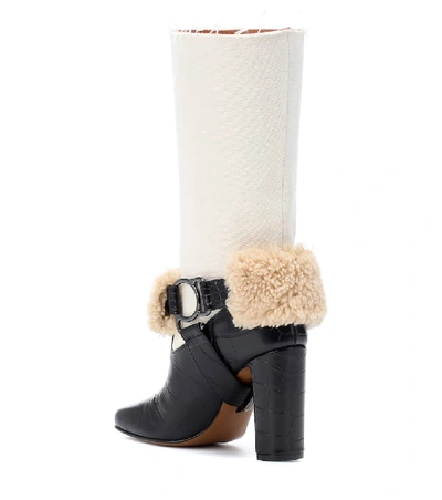 Shop Off-white Riding Leather Boots In Black