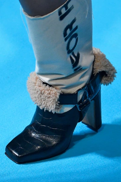 Shop Off-white Riding Leather Boots In Black