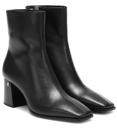 Shop Jimmy Choo Bryelle 65 Leather Ankle Boots In Black