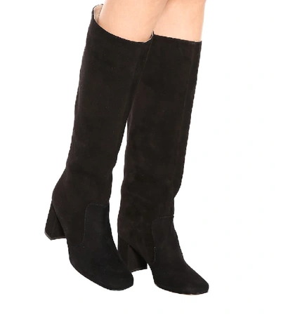 Shop Maryam Nassir Zadeh Lune Suede Boots In Black