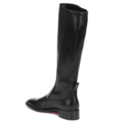 Shop Christian Louboutin Tagastretch Leather Knee-high Boots In Black