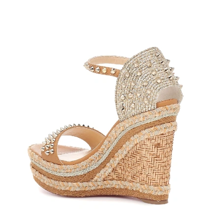 Shop Christian Louboutin Madmonica 120 Espadrille Sandals In Brown
