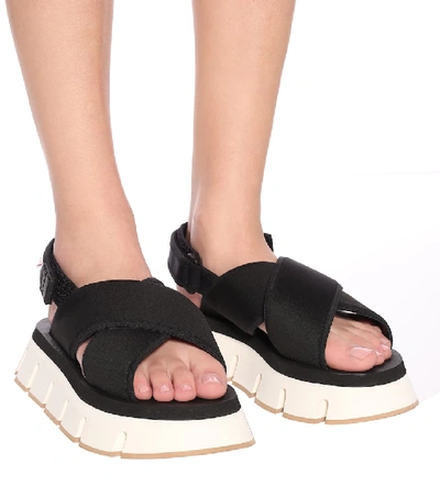 Shop Marni Platform Sandals In Black
