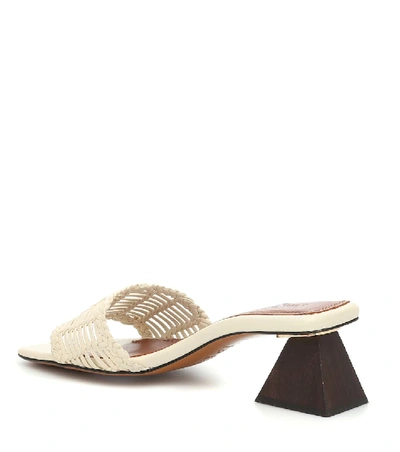 Shop Souliers Martinez Celia Leather Sandals In White