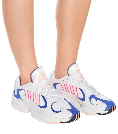 Shop Adidas Originals Yung 1 Leather Sneakers In Multicoloured