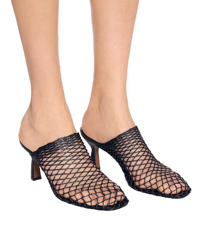 Shop Neous Bophy Woven Mules In Blue