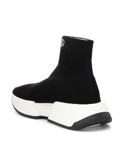 Shop Mm6 Maison Margiela High-top Sock Sneakers In Black
