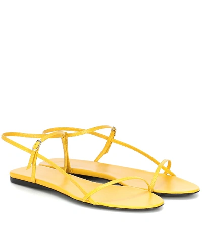 Shop The Row Bare Leather Sandals In Yellow