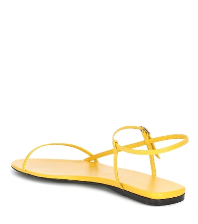 Shop The Row Bare Leather Sandals In Yellow