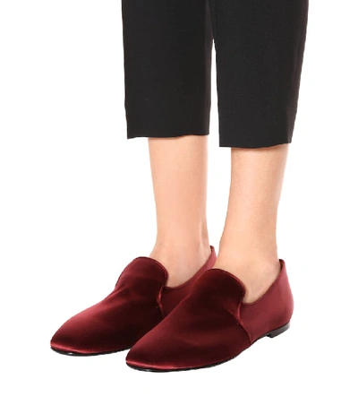 Shop The Row Alys Satin Slippers In Red