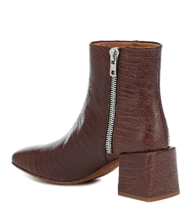 Shop Loq Lazaro Leather Ankle Boots In Brown
